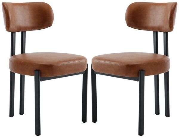 WAHSON OFFICE CHAIRS Esszimmerstuhl aus Teddystoff 2er Set Küchenstuhl mit Metallbeinen, Polsterstühle (2 St)