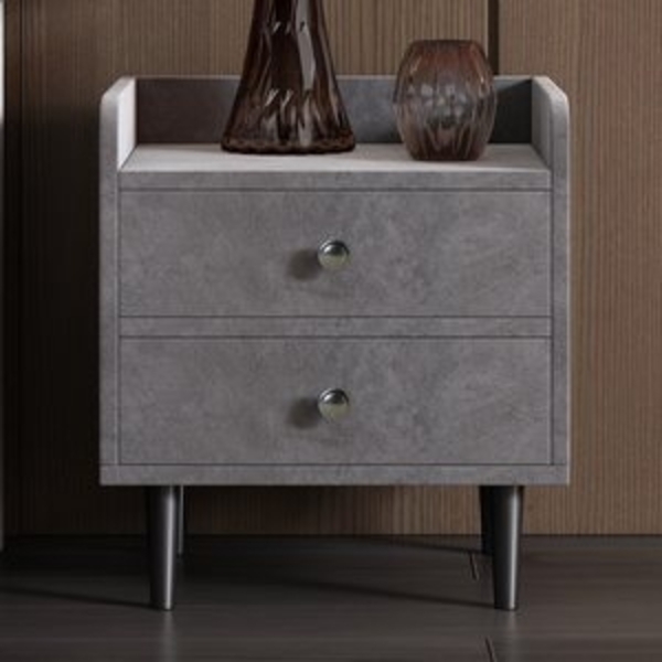 Furnishings Home Nachttisch Wohnzimmertisch Ablagetisch Schreibtisch (Perfekt für Wohnzimmer und Schlafzimmer), Beistelltisch mit 2 Schubladen, Samtstoff Bild 6