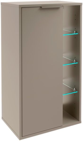 FACKELMANN B.PARIS Midischrank 47 cm breit, Grau, Türanschlag links links