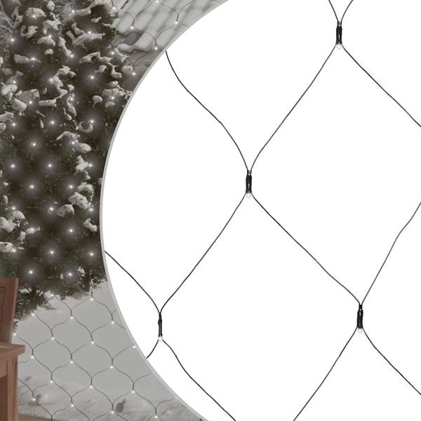 vidaXL LED-Lichternetz Kaltweiß 3x2 m 204 LEDs Indoor Outdoor 328772