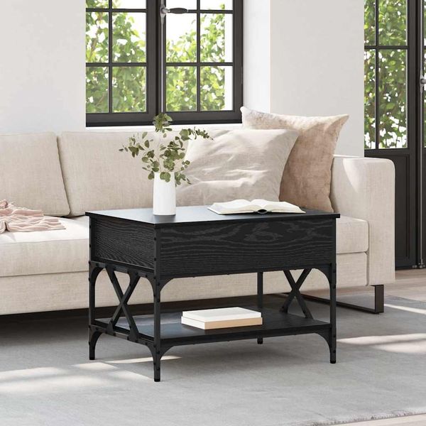 vidaXL Couchtisch Schwarz Eichen-Optik 70x50x50cm Holzwerkstoff 883040
