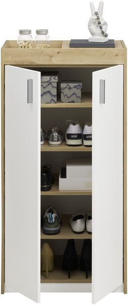 Schuhschrank >Pincas< in Artisan Eiche - 64x126x38cm (BxHxT) Bild 5