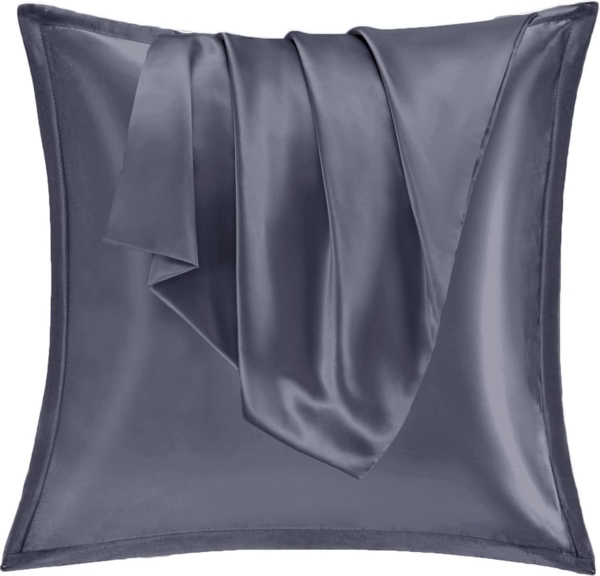 Satin Kissenbezug 80x80 2er Set Weich Silk Pillowcase Seidenkissenbezug Curly