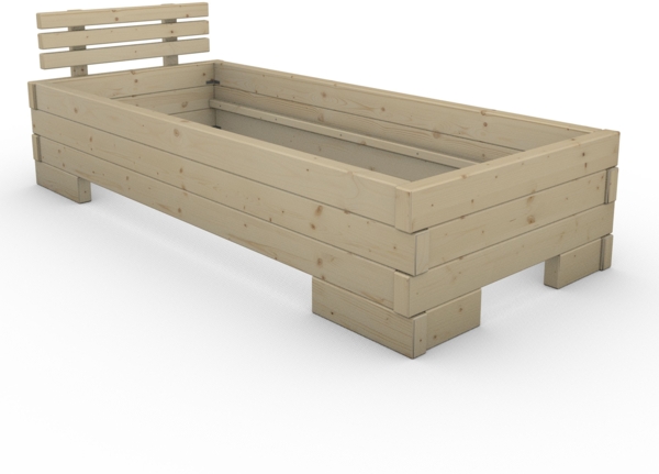 Balkenbett (Fichte) "Balken-Kati" 90 220 ohne Überstand Bild 2