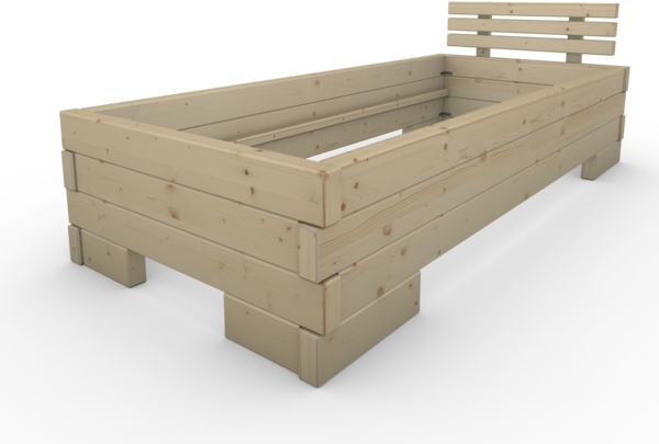 Balkenbett (Fichte) "Balken-Kati" 90 220 ohne Überstand Bild 4