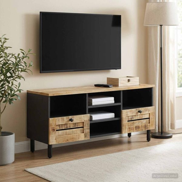 vidaXL Stauraumschränke Natur 100 x 33 x 46 cm Massivholz Mango 4018862