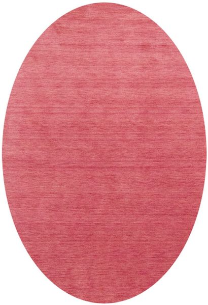 Gabbeh Teppich - Softy - Uni 230 x 150 cm - rosa - oval