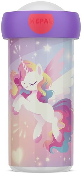 Mepal - Verschlussbecher Campus - Trinkbecher - Auslaufsicherer Wasserflasche für Kinder - Wiederverwendbarer Becher - BPA-frei & Spülmaschinenfest - 300 ml - Unicorn Glow