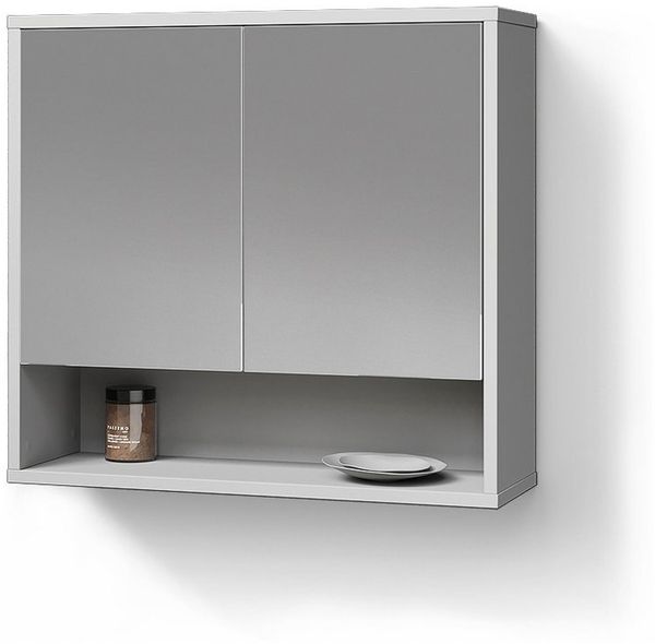 Livinity® Badezimmerspiegelschrank ATERNO, Weiß, 70 x 65 cm mit 2 Türen (1-St) Bild 5