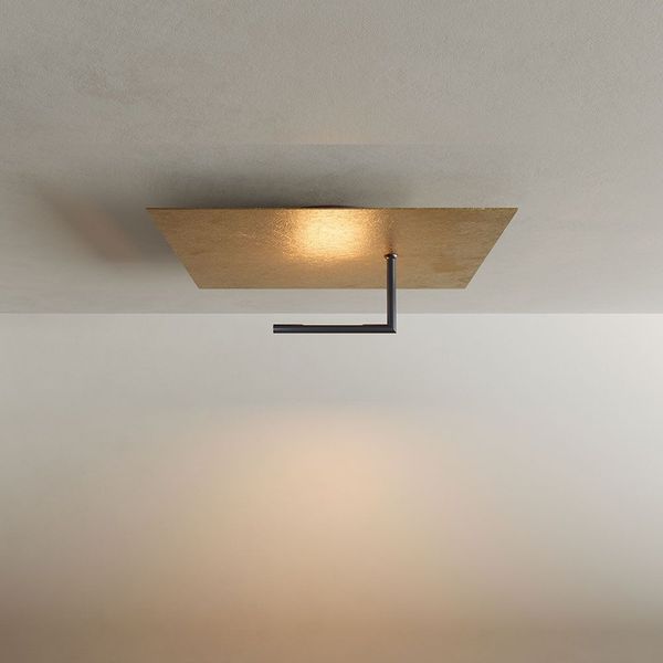 s.luce LED Wand- und Deckenlampe Edge Blattgold 45x45cm