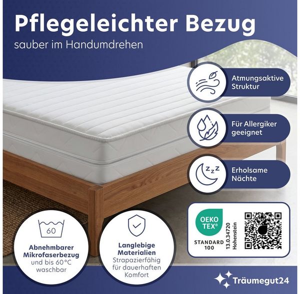Kaltschaummatratze AquaFlex - 7-Zonen Wendematratze mit zwei Liegeseiten H3&H4, Träumegut24, verschiedene Größen, Höhen und Härtegrade Bild 4