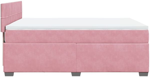 vidaXL Boxspringbett mit Matratze Rosa 160x200 cm Samt 3286359 Bild 9