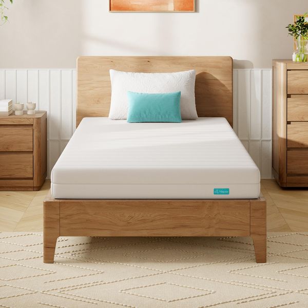 NAPSIE Matratze 100x200 Mittelfest 12cm - Ergonomische 7-Zonen Hochwertige Kaltschaummatratze mit waschbarem Bezug, Atmungsaktiv Schaumstoffmatratze Rollmatratze, Öko-Tex Zertifiziert