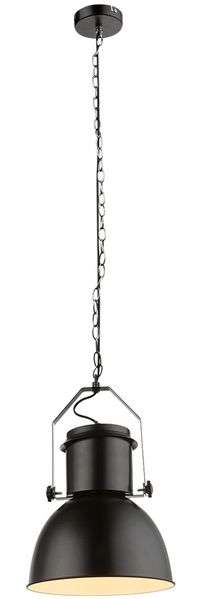 Pendelleuchte, Metall schwarz, E27, H 120 cm