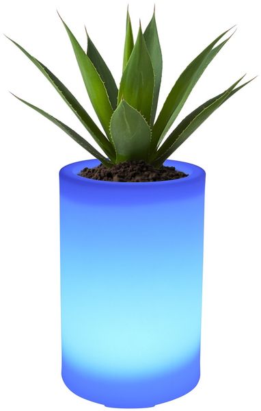 Smartwares LED Solarleuchte Blumentopf OSL_60085 weiß 31,5 cm RGBW