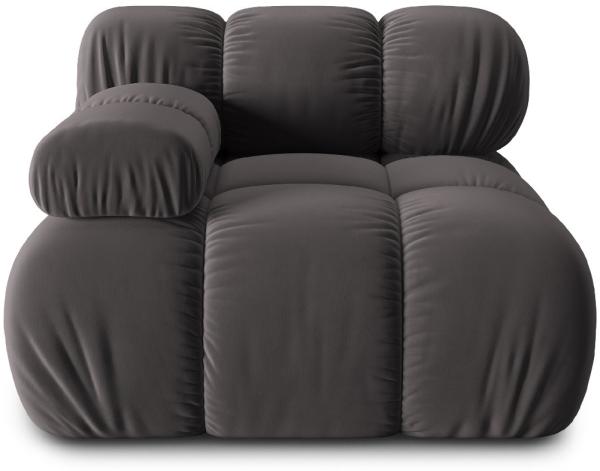 Micadoni Eckmodul Bellis Links Samtstoff Riviera Dunkelgrau