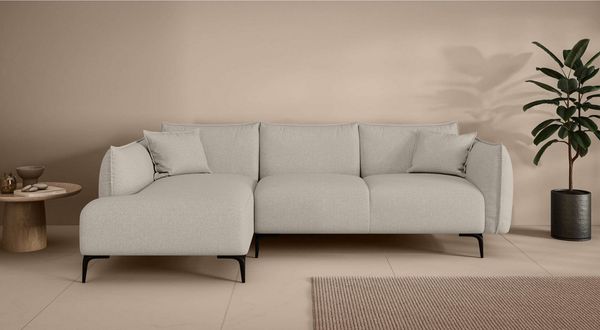 LeGer Home by Lena Gercke Ecksofa Adelita mit Ottomane links oder rechts bestellbar, B/H/T 270/97/168, L-Form mit Wellenunterfederung, enthält 2 Zierkissen
