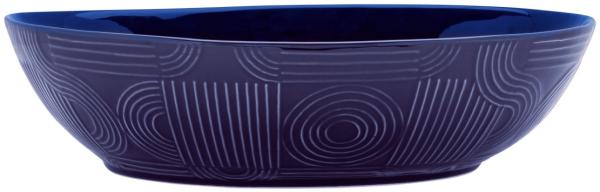 Maxwell & Williams DR0454 Schale 32 x 27 cm ARC oval, Indigoblau, Premium-Keramik, in Geschenkbox