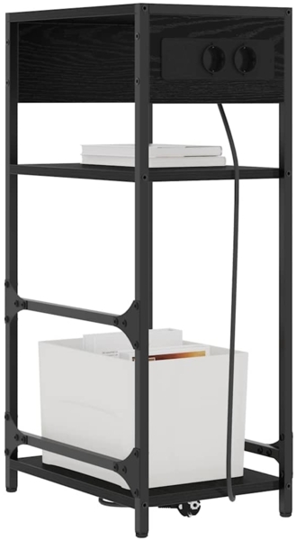 vidaXL Nachttisch Schwarze Eiche 40 x 27 x 76 cm Holzwerkstoff 859570 Bild 2