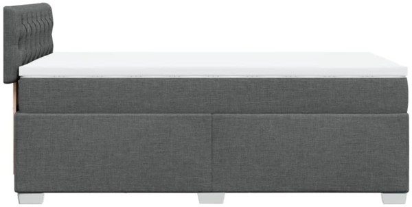 vidaXL Boxspringbett mit Matratze Dunkelgrau 90x200 cm Stoff 3285779 Bild 4
