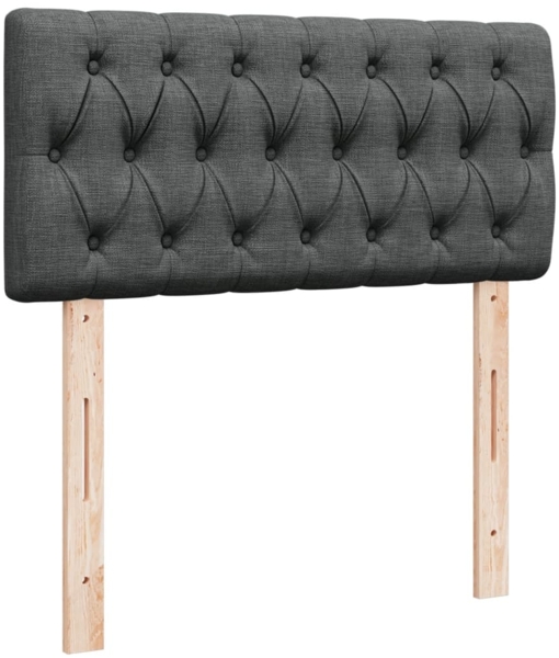 vidaXL Boxspringbett mit Matratze Dunkelgrau 90x200 cm Stoff 3285779 Bild 6