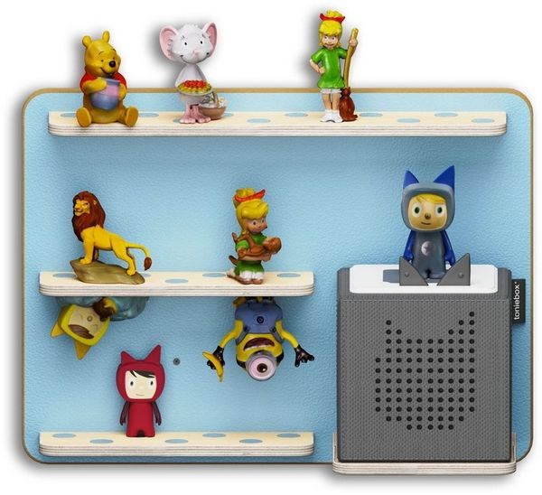 Holzura Kinderregal Regal für Toniebox, Aufbewahrung für Toniefiguren