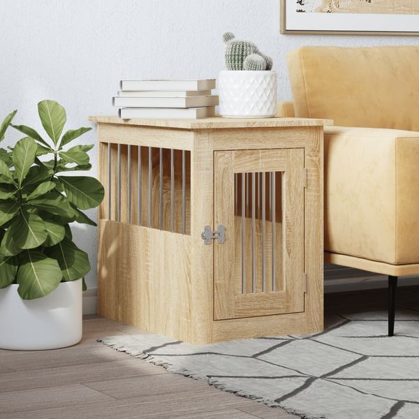vidaXL Hundekäfig im Möbelstil Sonoma-Eiche 45x62x59 cm Holzwerkstoff 838311
