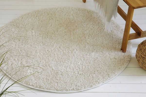 OTTO home Hochflor-Teppich Nickolas, rund, Höhe: 30 mm, Langflor, Shaggy, weicher Hochflor, uni farben, mit Glanz, Wohnzimmer