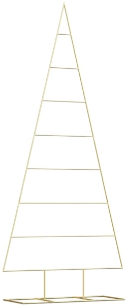 vidaXL Metall Weihnachtsbaum Gold 210 cm Pulverbeschichteter Stahl 42019168
