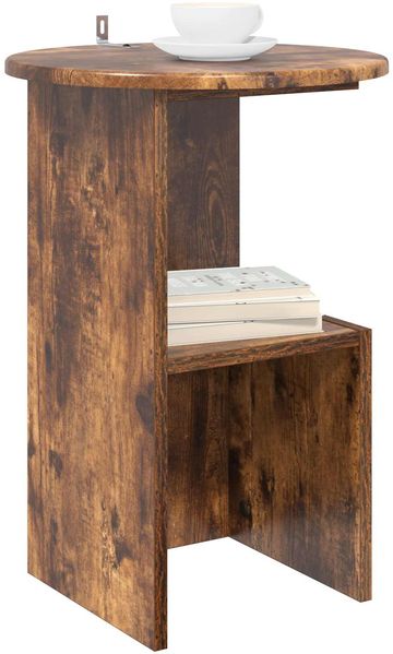 vidaXL Beistelltisch Geräucherte Eiche Ø 39,5 x 55 cm Holzwerkstoff 8001042 Bild 3
