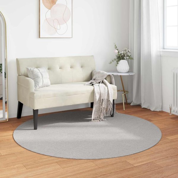 vidaXL Bereichsteppiche Rund LUGO Creme und Grau Ø 160 CM Polyester 42022724
