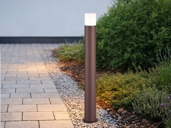 LED Wegeleuchte aus Aluminium in Rostoptik E27, Höhe 80cm