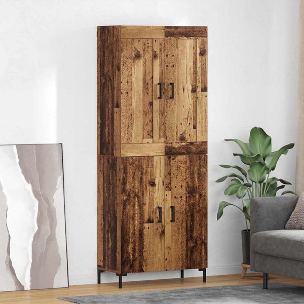 vidaXL Highboard 2 pcs Altholz Holzwerkstoff 3415655