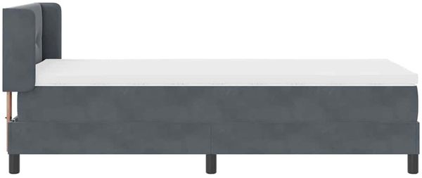 vidaXL Boxspringbett mit Kopfteil Dunkelgrau 200 x 90 cm Samt 3341451 Bild 8