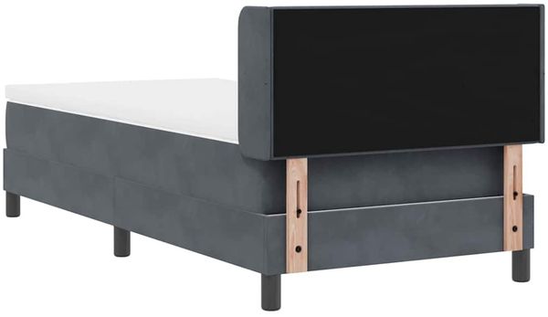 vidaXL Boxspringbett mit Kopfteil Dunkelgrau 200 x 90 cm Samt 3341451 Bild 9