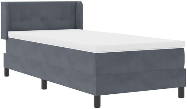 vidaXL Boxspringbett mit Kopfteil Dunkelgrau 200 x 90 cm Samt 3341451 Bild 6