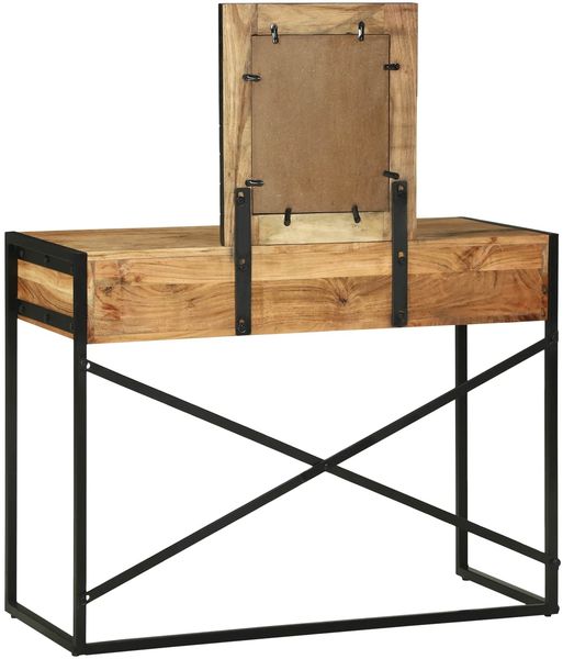 vidaXL Schminktisch Braun 100 x 40 x 120 cm Massivholz Akazie 374115 Bild 8