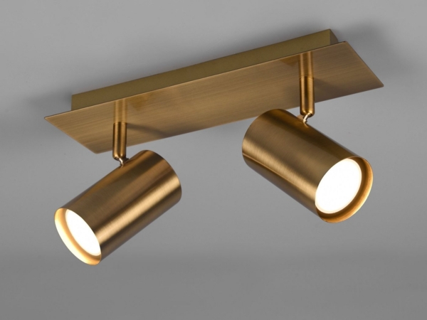 LED Deckenstrahler Altmessing 2-flammig, Breite 30cm Bild 5