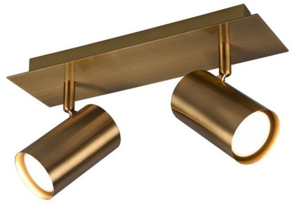 LED Deckenstrahler Altmessing 2-flammig, Breite 30cm Bild 4