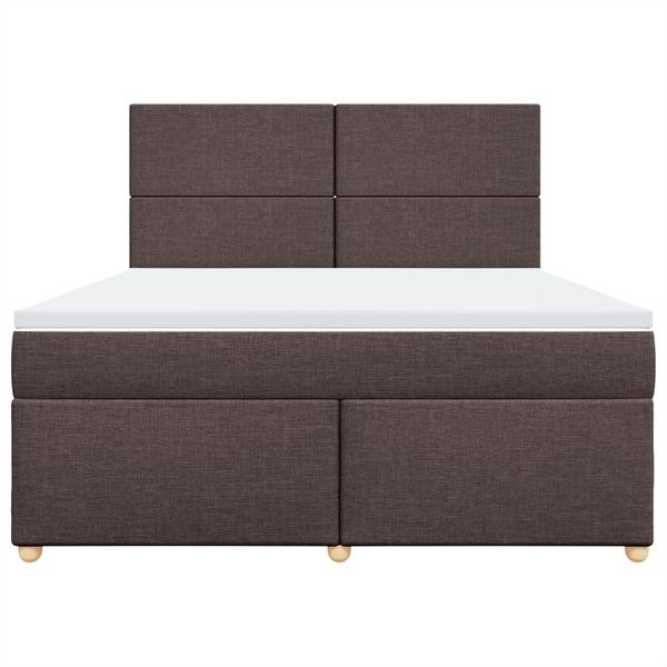 vidaXL Boxspringbett mit Matratze Dunkelbraun 180x200 cm Stoff 3293655 Bild 6