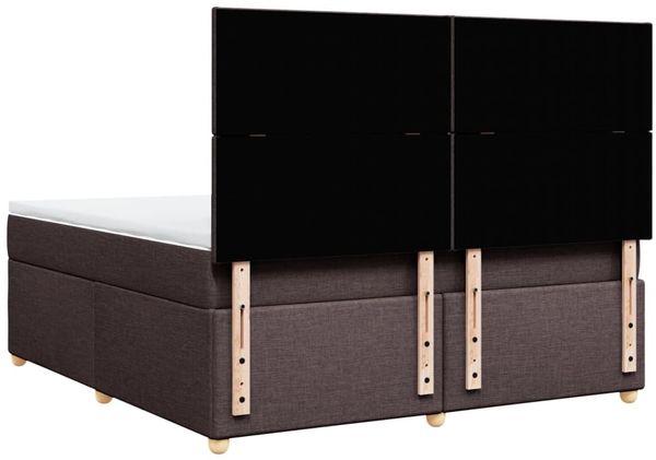 vidaXL Boxspringbett mit Matratze Dunkelbraun 180x200 cm Stoff 3293655 Bild 8