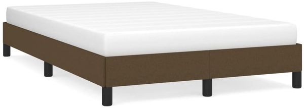 Einzelbettgestell Design für Erwachsene ohne Matratze Dunkelbraun 120x190 cm Stoff d4439e