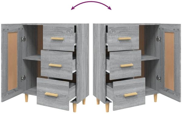 vidaXL Sideboard Grau Sonoma 69,5x34x90 cm Holzwerkstoff 817370 Bild 9