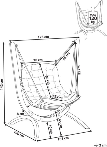 Hollywoodschaukel ALLISTE Braun Bild 2