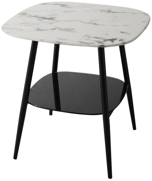 Tisch Couchtisch Glas und Metall 55x55