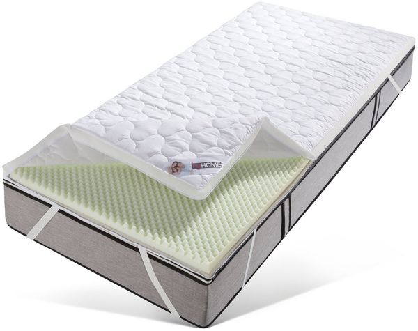 my home, Topper Polly Plus XXL ECO, Topper ideal für Boxspringmatratzen, 8 cm hoch, Komfortschaum, Topper in 90x200, 140x200, über 2.600 positive Bewertungen!