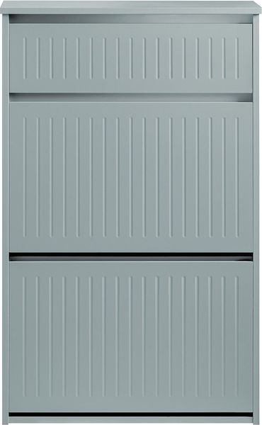SoBuy FSR165-HG Schuhschrank, MDF, Lackiert, Hellgrau, 100 x 26 x 61 cm