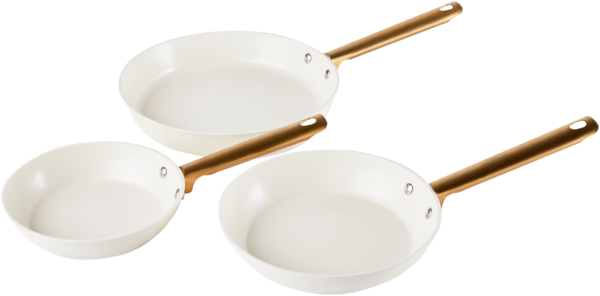 Bratpfannen 3er Set ELITE PRO Cremeweiß