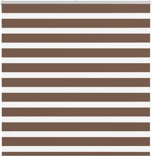 vidaXL Doppelrollo Braun 140x150 cm Stoffbreite 135,9 cm Polyester 4014347