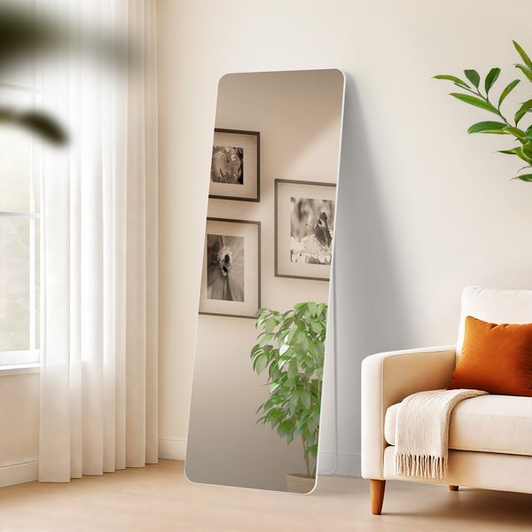 CLP Spiegel Gurnee Standspiegel und Wandspiegel in einem,weiß matt 150x50 cm